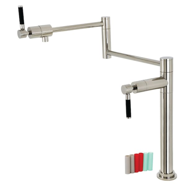 Deck Mount Pot Filler, Polished Nickel
